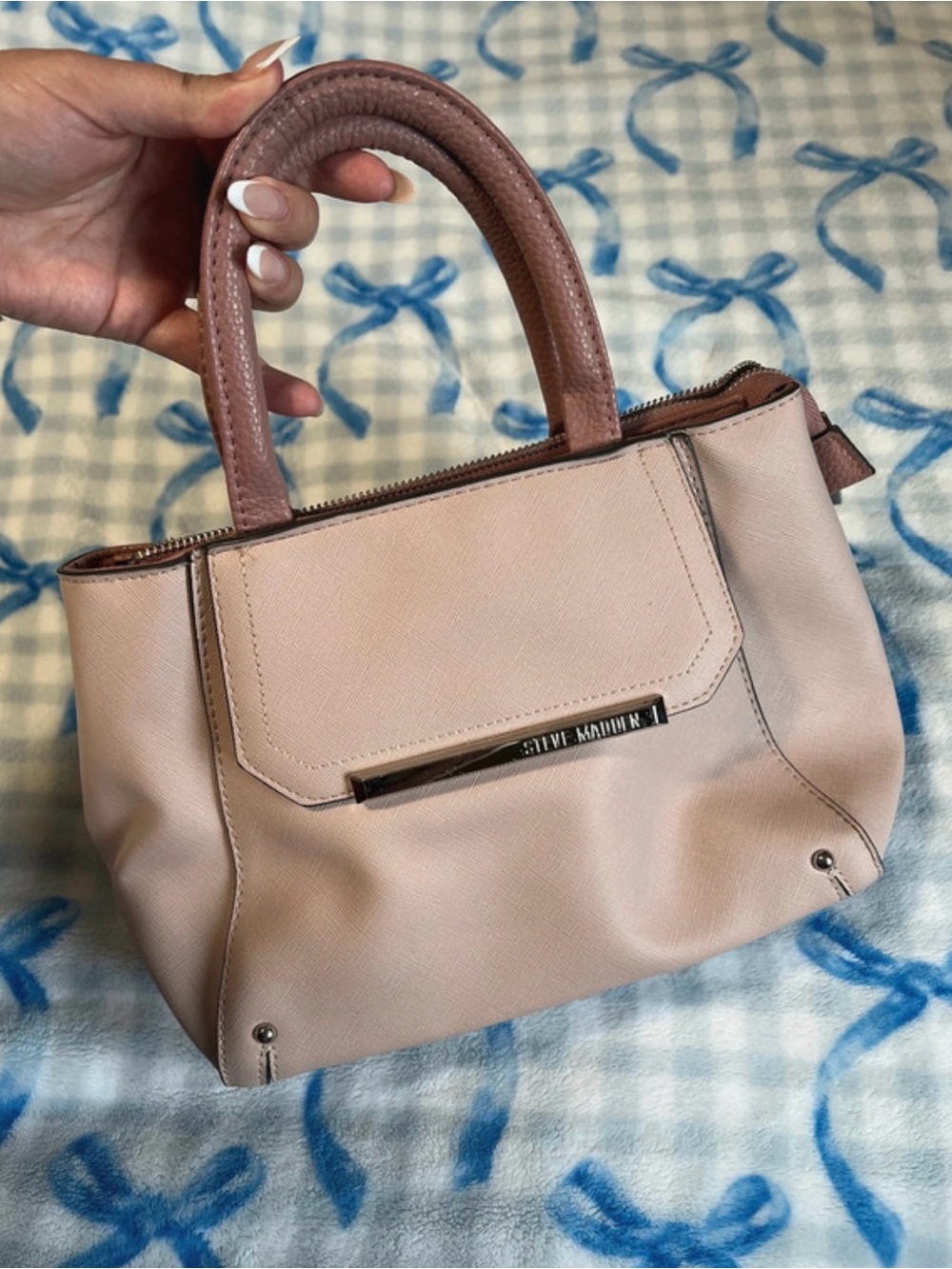 Steve Madden Blush Pink Top-Handle Satchel